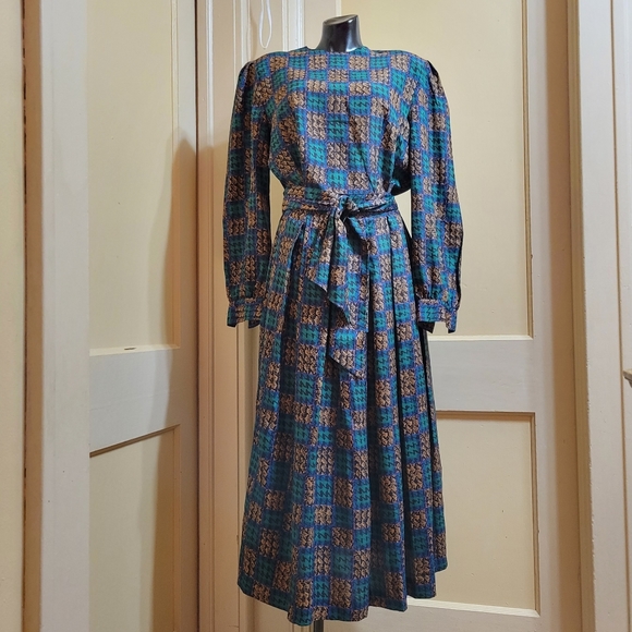 Vtg Susan Hutton Maxi Women's Dress Pleated Skirt and Blouse Set - Picture 3 of 8